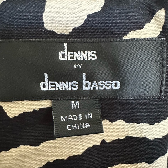 Dennis Basso Zebra Print Trench Coat Jacket Button Front Buckle Belt Size Medium - Picture 12 of 13